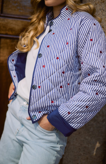 Jacket June Offwhite Navy NKS13053