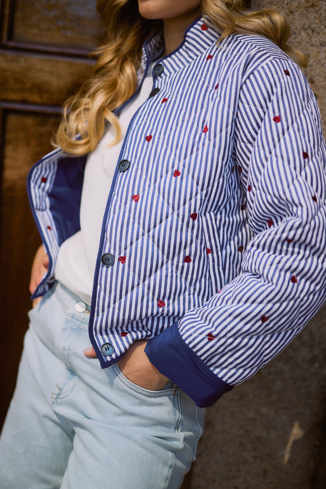 Jacket June Offwhite Navy NKS13053