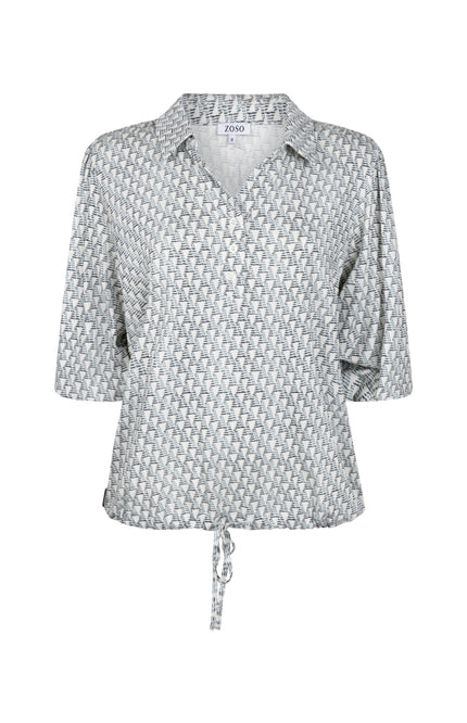 Zoso Blouse Maria Kit Seagreen 261 Stretchshop.nl