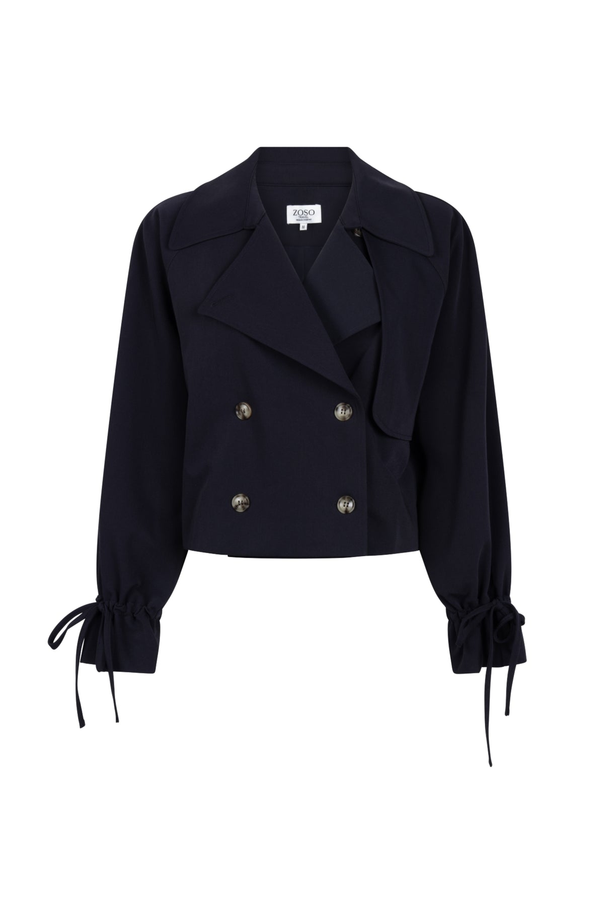 Zoso Maxime Night Blue jas voor dames in donkerblauw met rits en capuchon, geschikt voor koude dagen