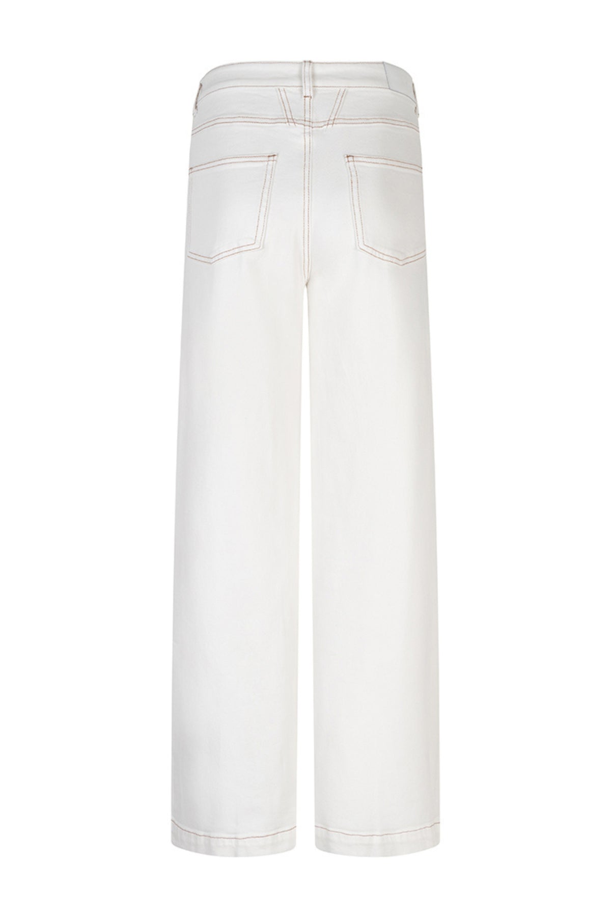 Donkere wide fit jeans van EsQualo in offwhite met rechte pijpen, zichtbaar op de afbeelding.