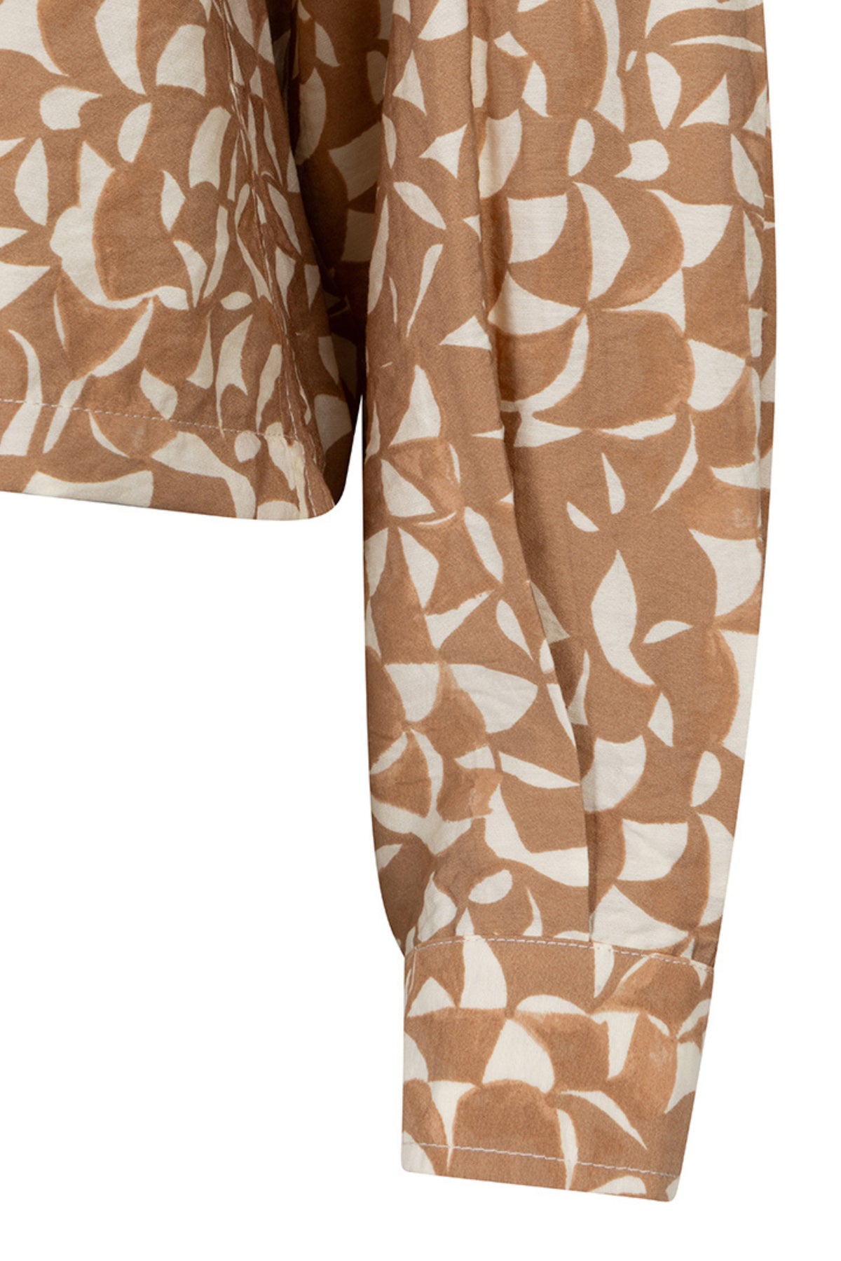 Blouse boxy Scarlet met grafische print van EsQualo, casual model met lange mouwen en ronde hals.