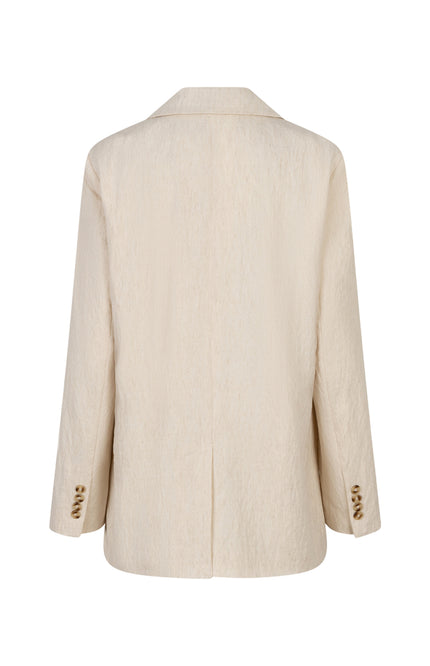 EsQualo Blazer Linen Natural SP26.17000 Stretchshop.nl