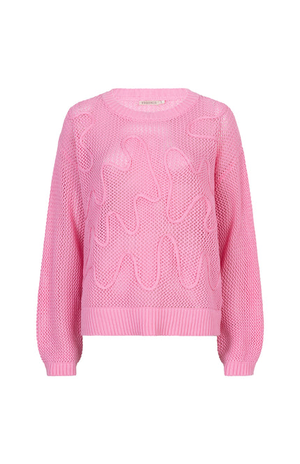 EsQualo Sweater Tapes Rose SP26.02032 Stretchshop.nl