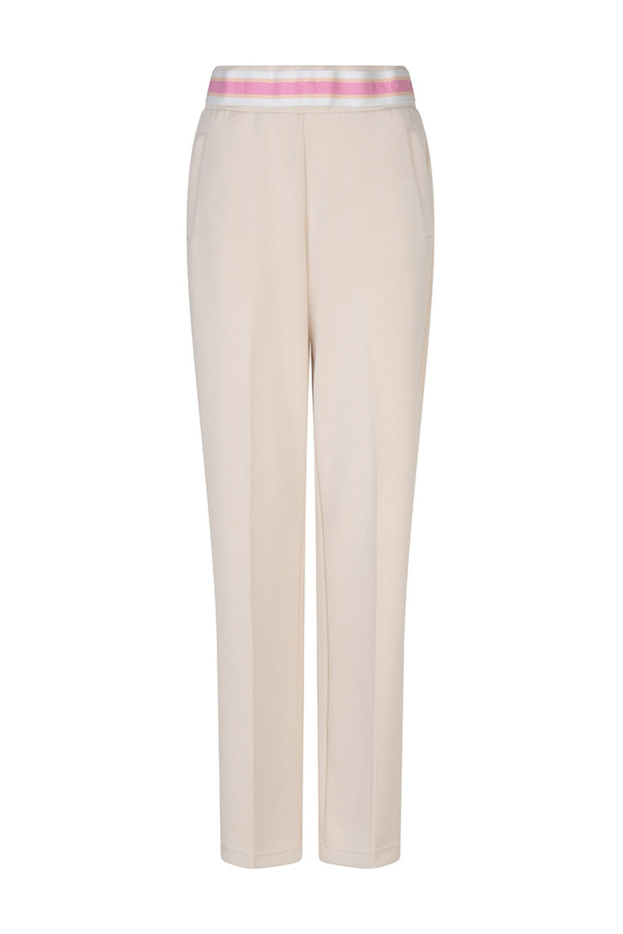 Zwarte Fancy Modal broek van EsQualo, vloeiend en comfortabel, met een elegante pasvorm en subtiele details.