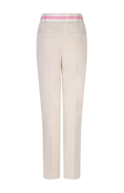 EsQualo Broek Fancy Modal Natural SP26.05003 Stretchshop.nl