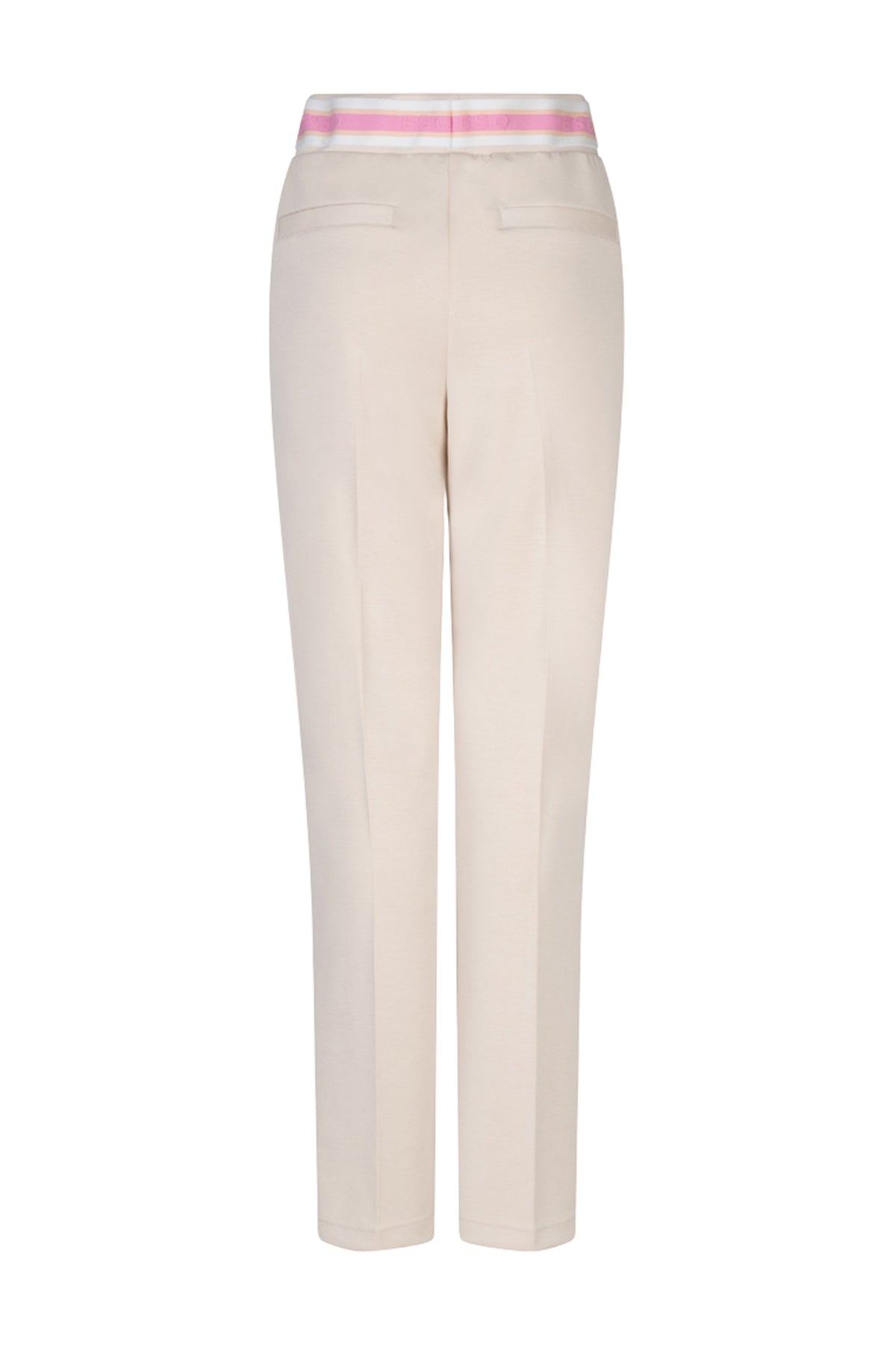 Lichte en comfortabele Fancy Modal broek van EsQualo in een natuurlijke kleur, perfect voor casual en stijlvolle outfits.