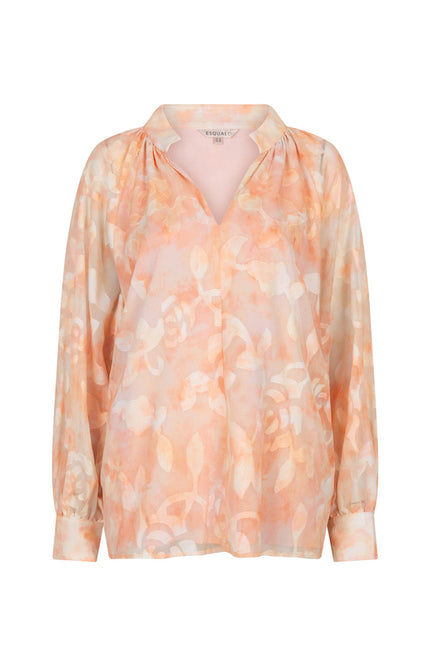 EsQualo Blouse Raglan Divine Watercolor Print SP26.10026 Stretchshop.nl