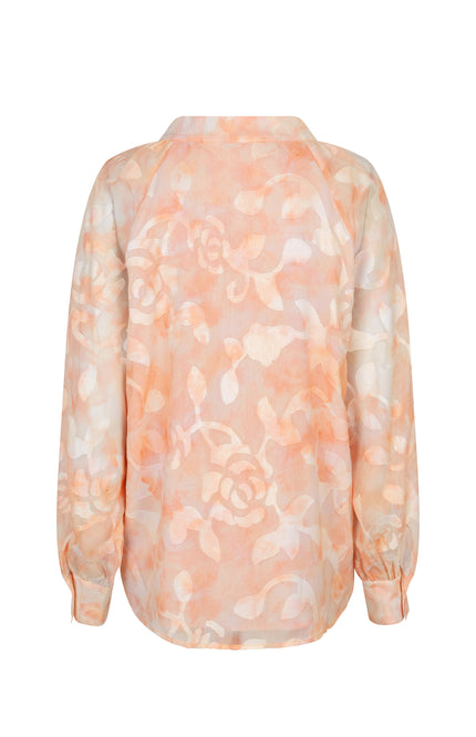 EsQualo Blouse Raglan Divine Watercolor Print SP26.10026 Stretchshop.nl