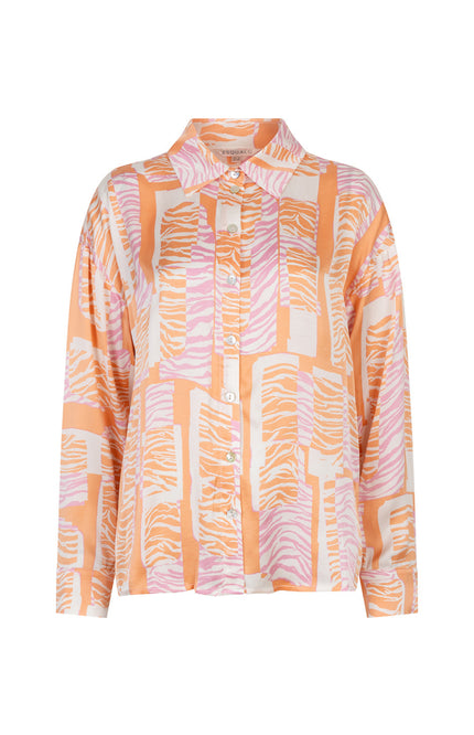 EsQualo Blouse Divine Blocks Print SP26.10030 Stretchshop.nl