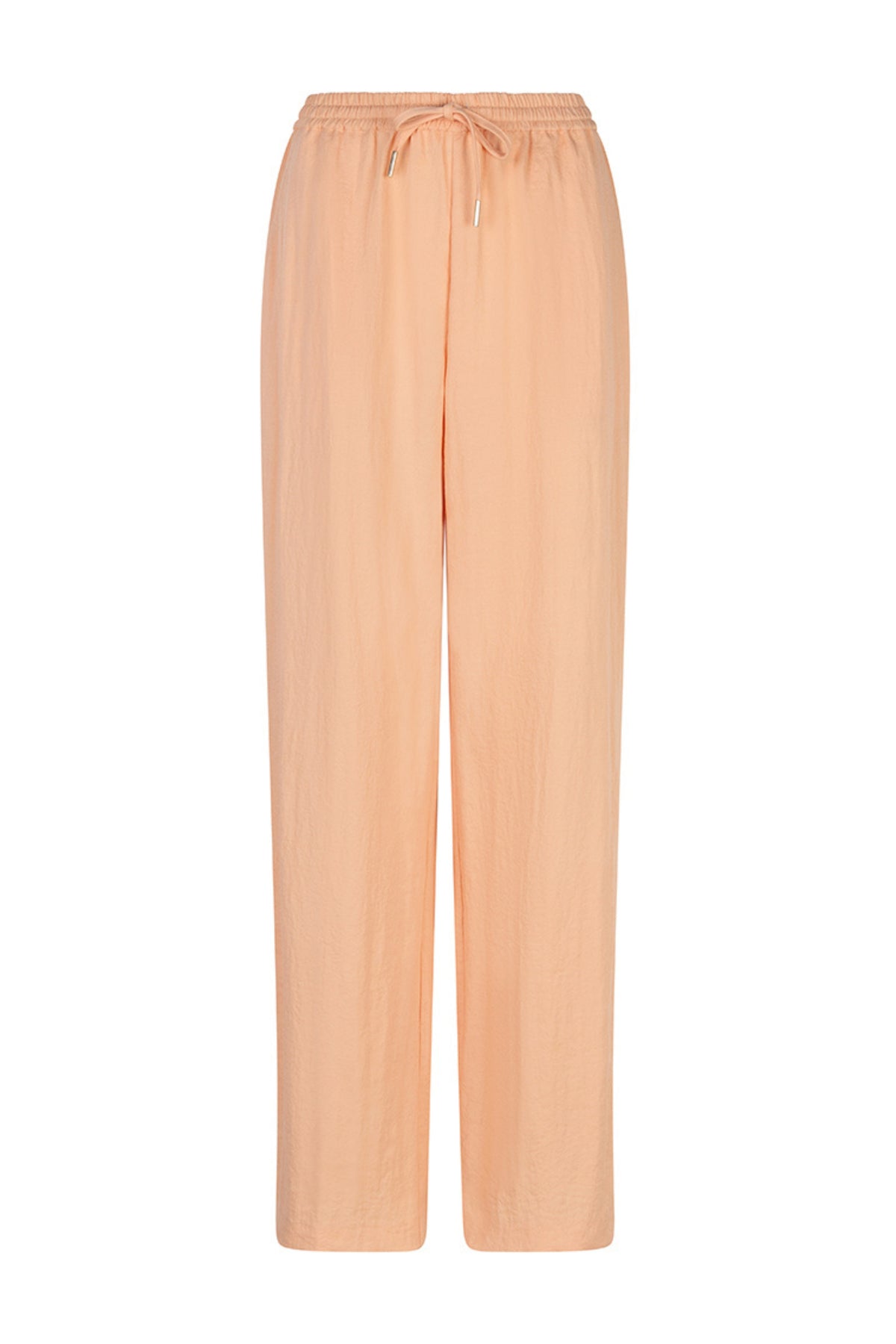 Elastic crinkle broek van EsQualo, model Bellini, in een lichte, fijne stof met een elegante pasvorm en elastische taille.