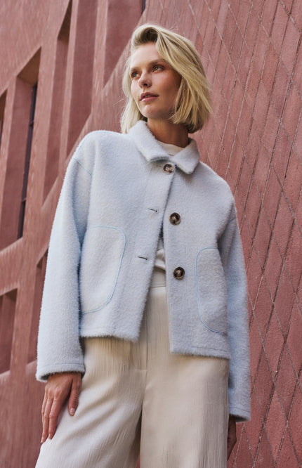 Rino & Pelle Jacket Esia Light Blue Snow Stretchshop.nl