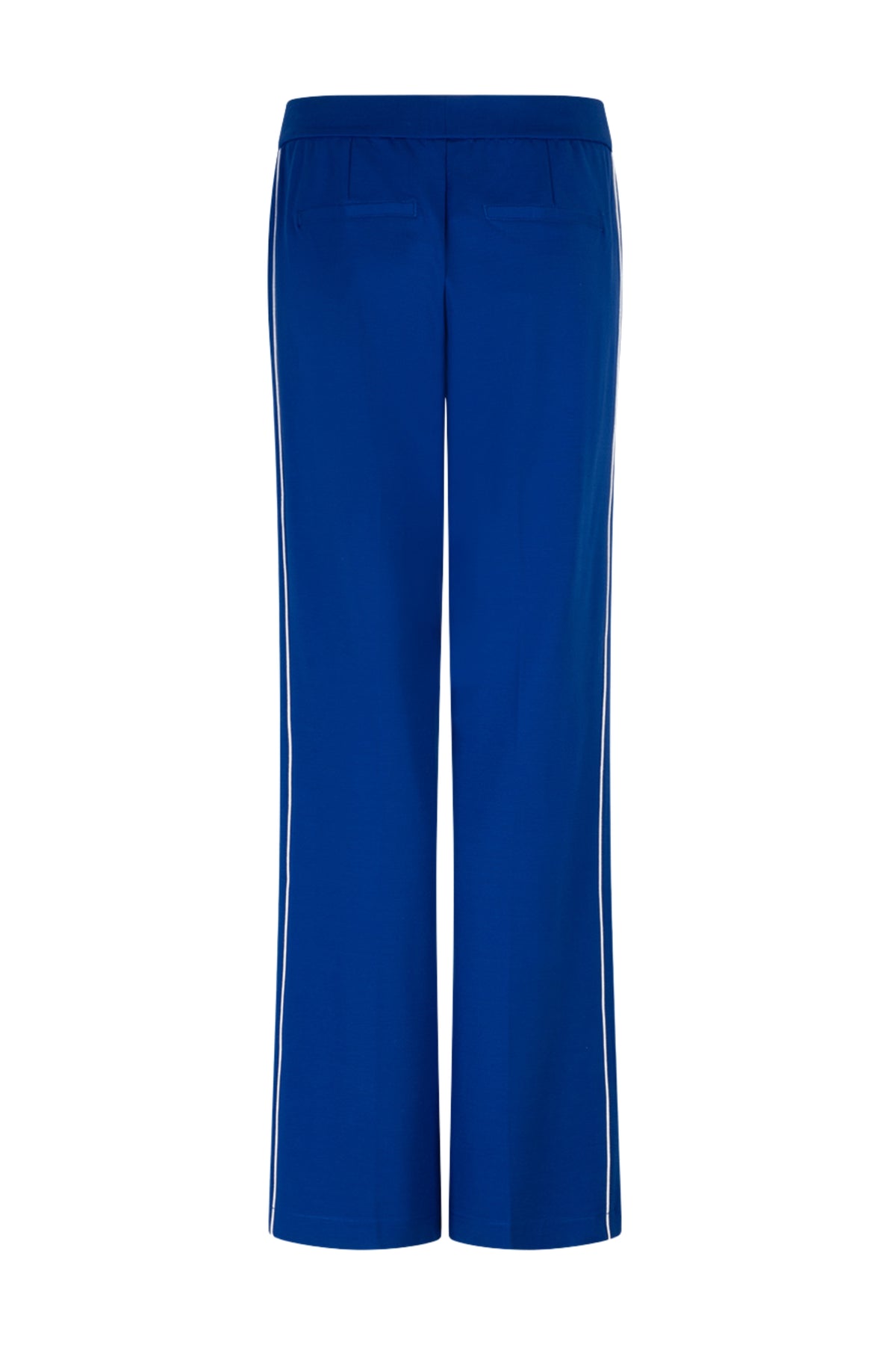 Lange blauwe pantalon Colette Punta Piping van Red Button, met gestikte details en een strakke pasvorm.