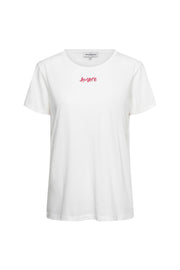 Offwhite top van &Co woman, model Amore TS136, met een losse pasvorm en ronde hals, zichtbaar op de afbeelding