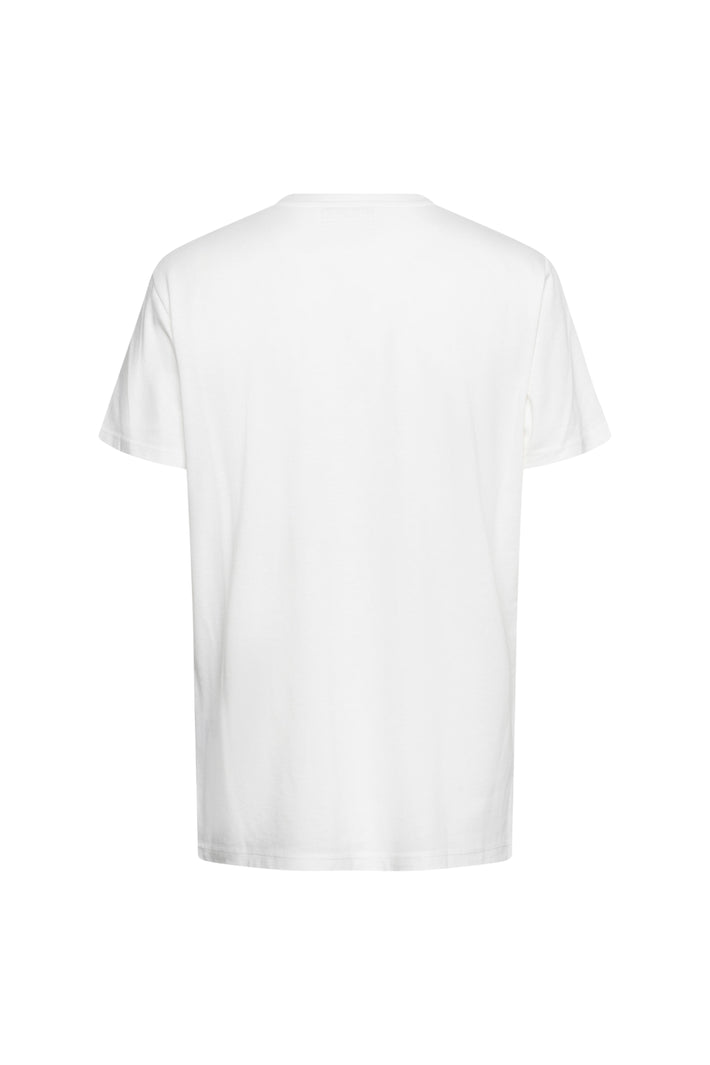Offwhite top van &Co woman, model Amore TS136, zichtbaar met elegante V-hals en kort mouwontwerp.