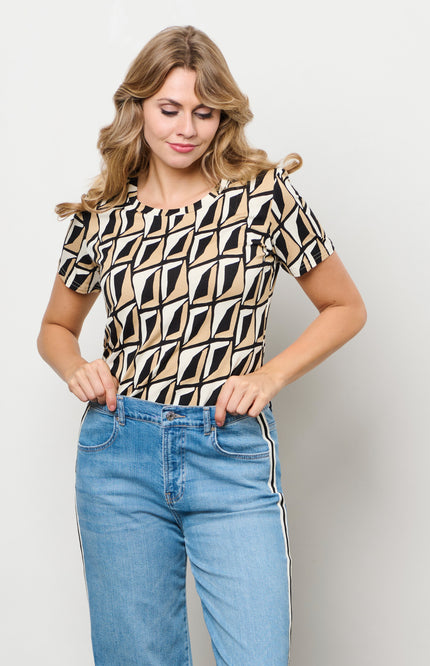 &Co woman Top Vere Corner Sunset Multi TO335 Stretchshop.nl