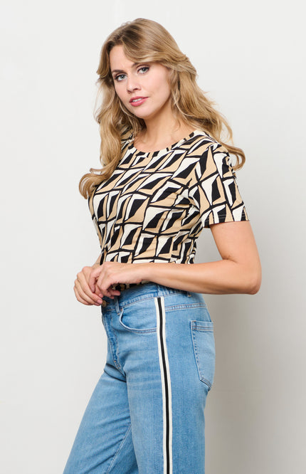 &Co woman Top Vere Corner Sunset Multi TO335 Stretchshop.nl