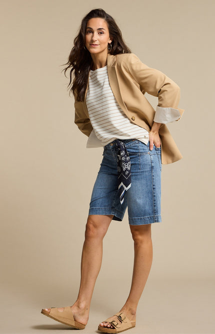 T-shirt Terry Stripe Pebble SRB4754