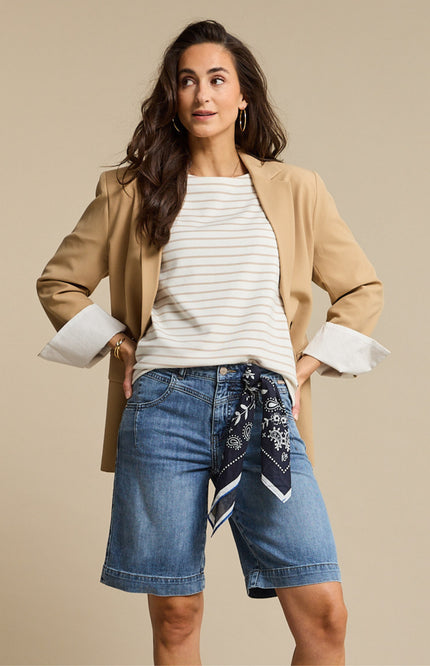 T-shirt Terry Stripe Pebble SRB4754