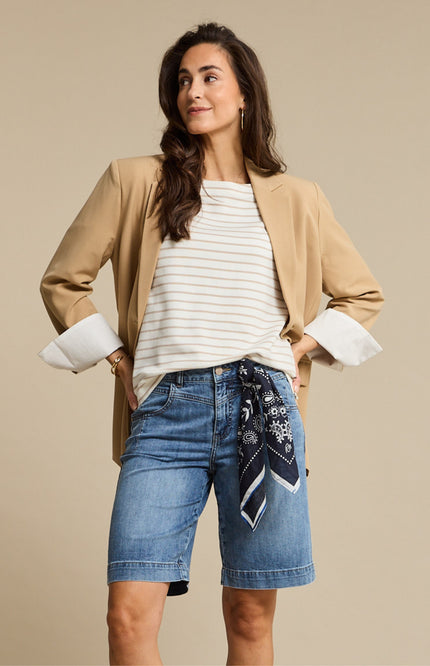 T-shirt Terry Stripe Pebble SRB4754