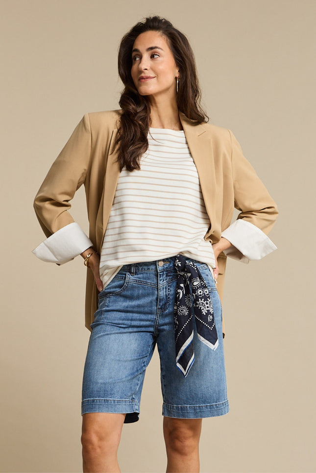 T-shirt Terry Stripe Pebble SRB4754