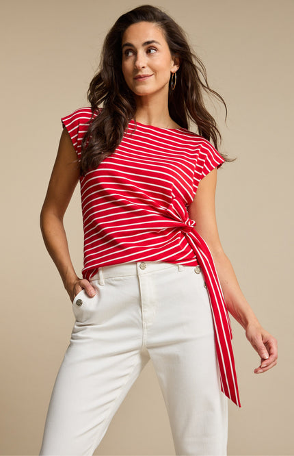 T-shirt Terry Stripe Knot Red SRB4759