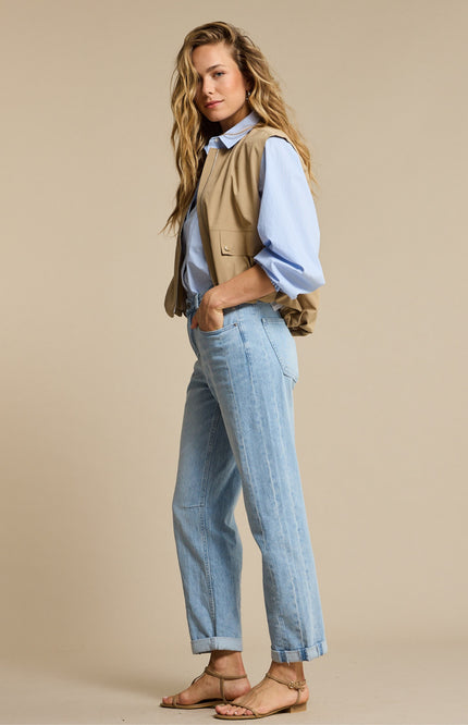 Red Button Broek Caitlina Sidepatch Light Blue SRB4824 Stretchshop.nl