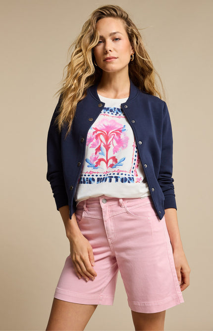 T-shirt Temmy Multi Flower Offwhite Pink SRB4825