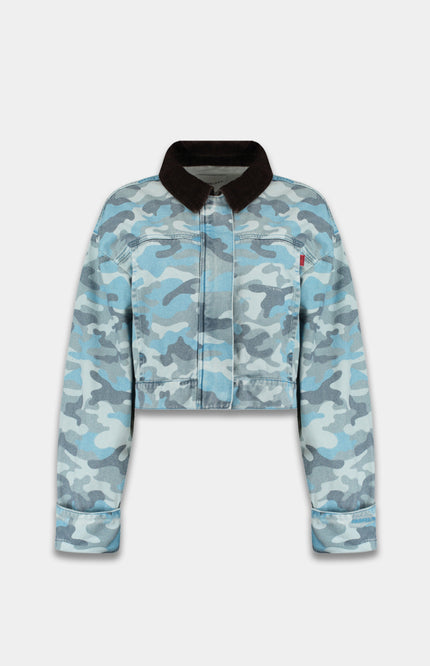 Harper & Yve Jacket Fiona Blue Camo SS6D201 Stretchshop.nl