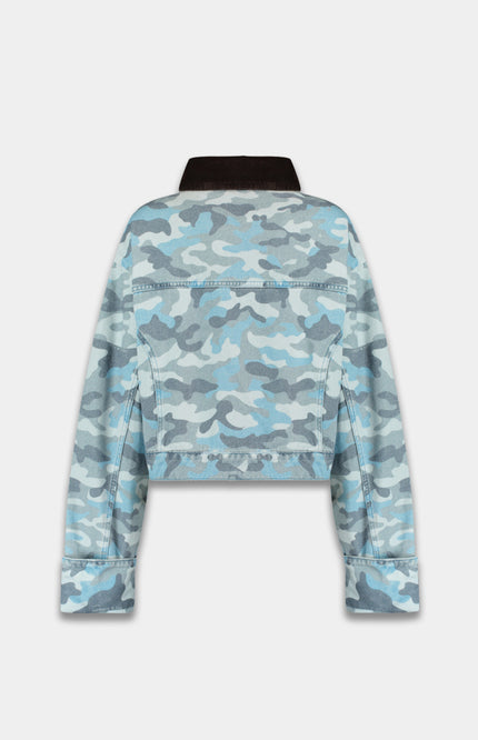 Harper & Yve Jacket Fiona Blue Camo SS6D201 Stretchshop.nl