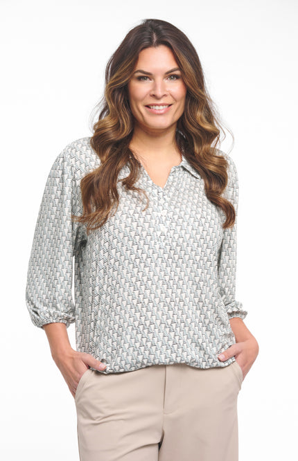 Zoso Blouse Maria Kit Seagreen 261 Stretchshop.nl
