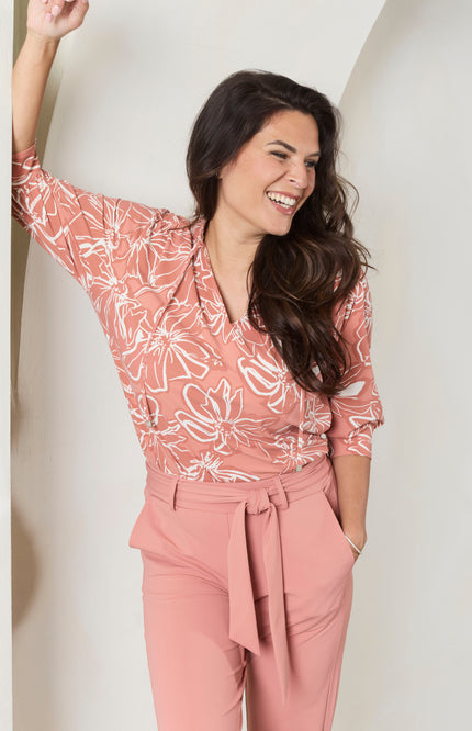 Zoso Travel Blouse Marloes Desert Rose 261 Stretchshop.nl