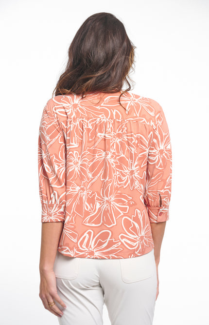 Zoso Travel Blouse Marloes Desert Rose 261 Stretchshop.nl