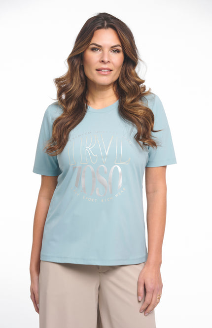 Zoso Travel T-Shirt Selma Sea Green 261 Stretchshop.nl