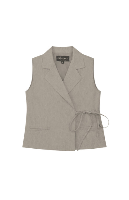 Elvira Casuals Gilet Zenzi Creme Melange Stretchshop.nl