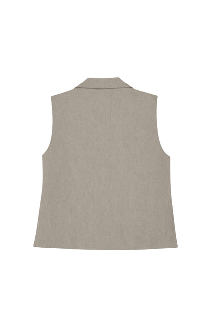 Elvira Casuals Gilet Zenzi Creme Melange Stretchshop.nl