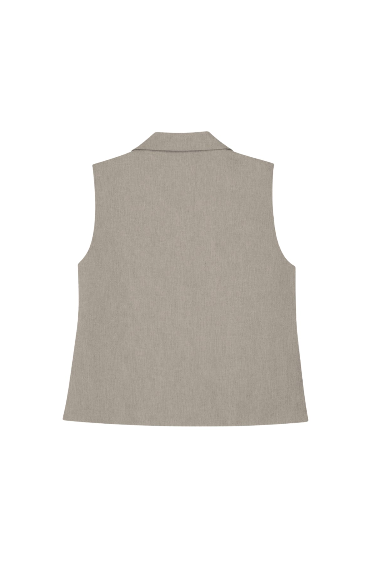 Zenzi Creme Melange gilet van Elvira Casuals, lichtgewicht en comfortabel met zachte stof en casual pasvorm.