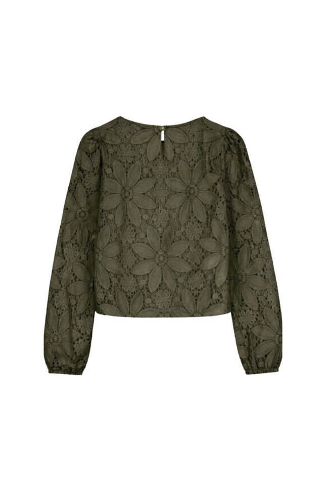 Elvira Casuals Top Charlie Khaki Stretchshop.nl