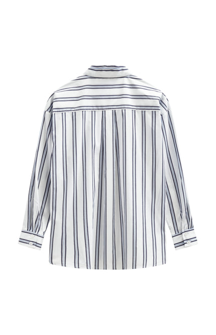 Freequent Blouse Fqfina Star Offwhite Navy Blazer 207500 Stretchshop.nl