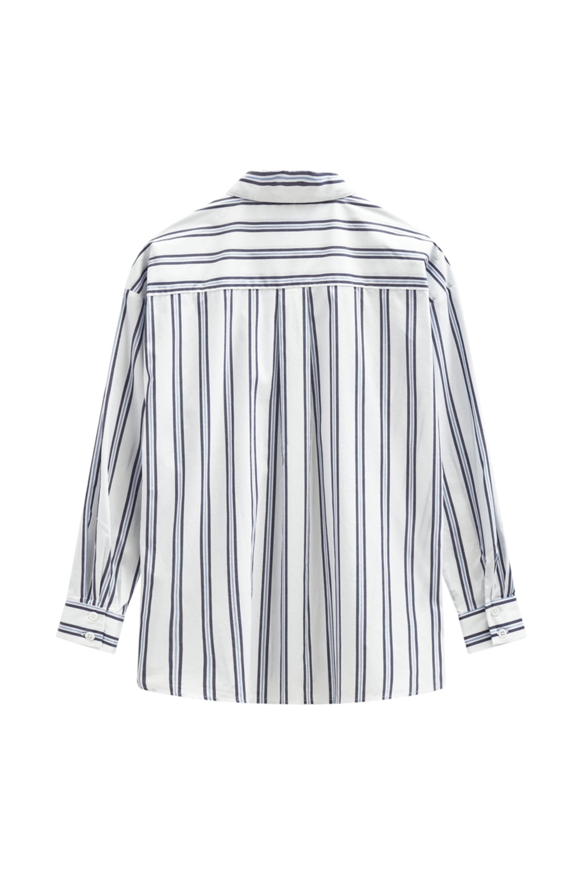 Offwhite en navy blouse van Freequent met sterrenprint, stijlvolle V-hals en casual pasvorm.