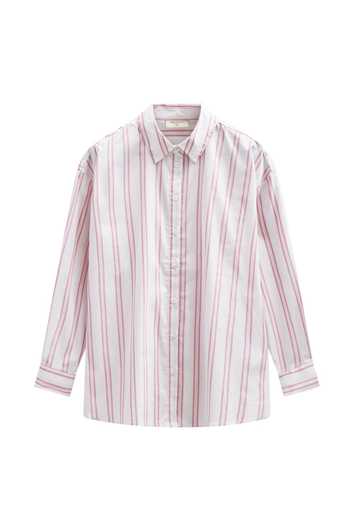 Offwhite blouse Fqfina Star van Freequent met bloemenprint en ronde hals, gedragen door een model.