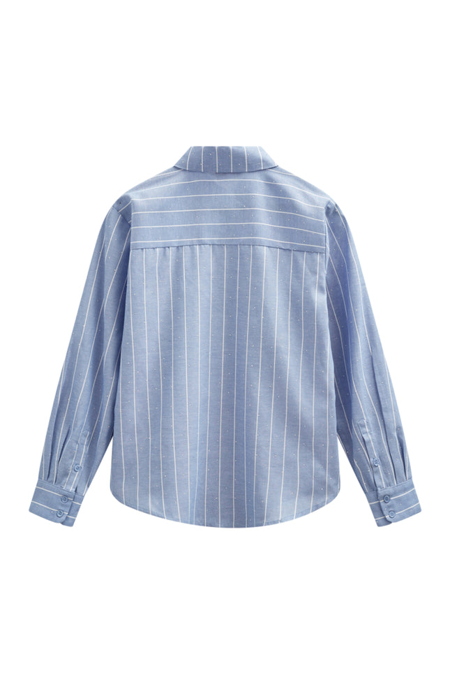 Freequent Blouse Fqsolly Vista Blue Star Offwhite 207427 Stretchshop.nl