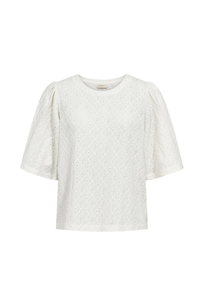 Offwhite blouse van Freequent Fqkiona Star met lange mouwen en losvallende pasvorm, geschikt voor casual en stijlvolle outfits.