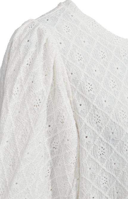 Freequent Blouse Fqkiona Star Offwhite 207310 Stretchshop.nl