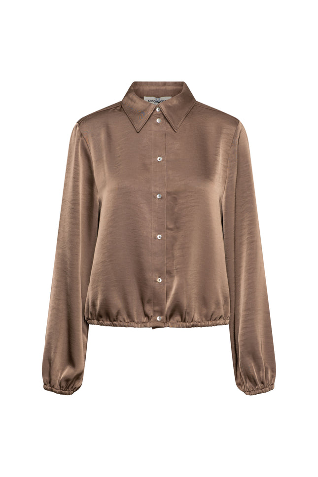 &Co woman Blouse Wendelien Taupe BL407 Stretchshop.nl