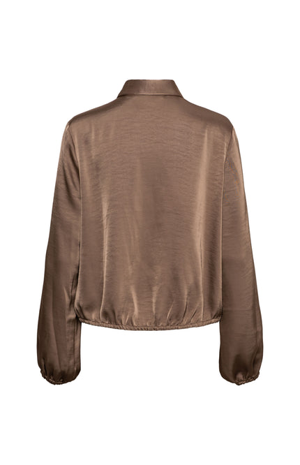 &Co woman Blouse Wendelien Taupe BL407 Stretchshop.nl