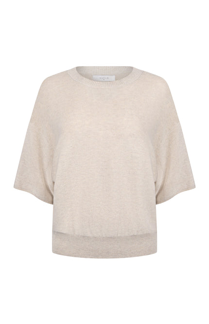 Nukus Trui Winnie Lurex Sand NKS03057 Stretchshop.nl