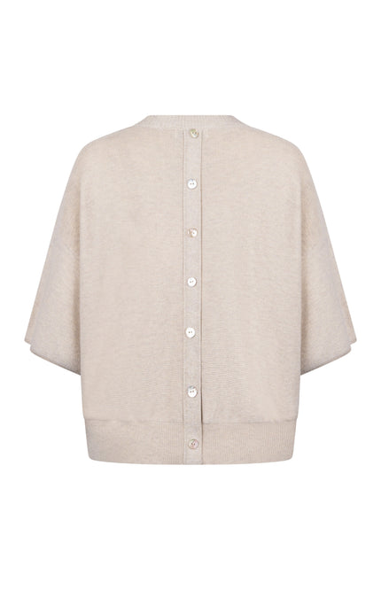 Nukus Trui Winnie Lurex Sand NKS03057 Stretchshop.nl