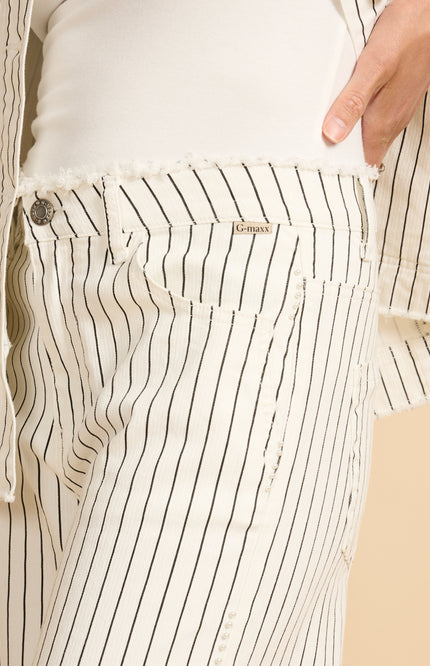 G-maxx Jeans Catori Offwhite Black Stretchshop.nl