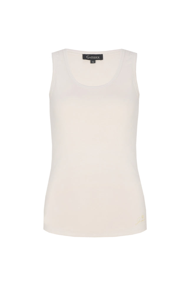 G-maxx Top Estrella Singlet Kint Camel Stretchshop.nl